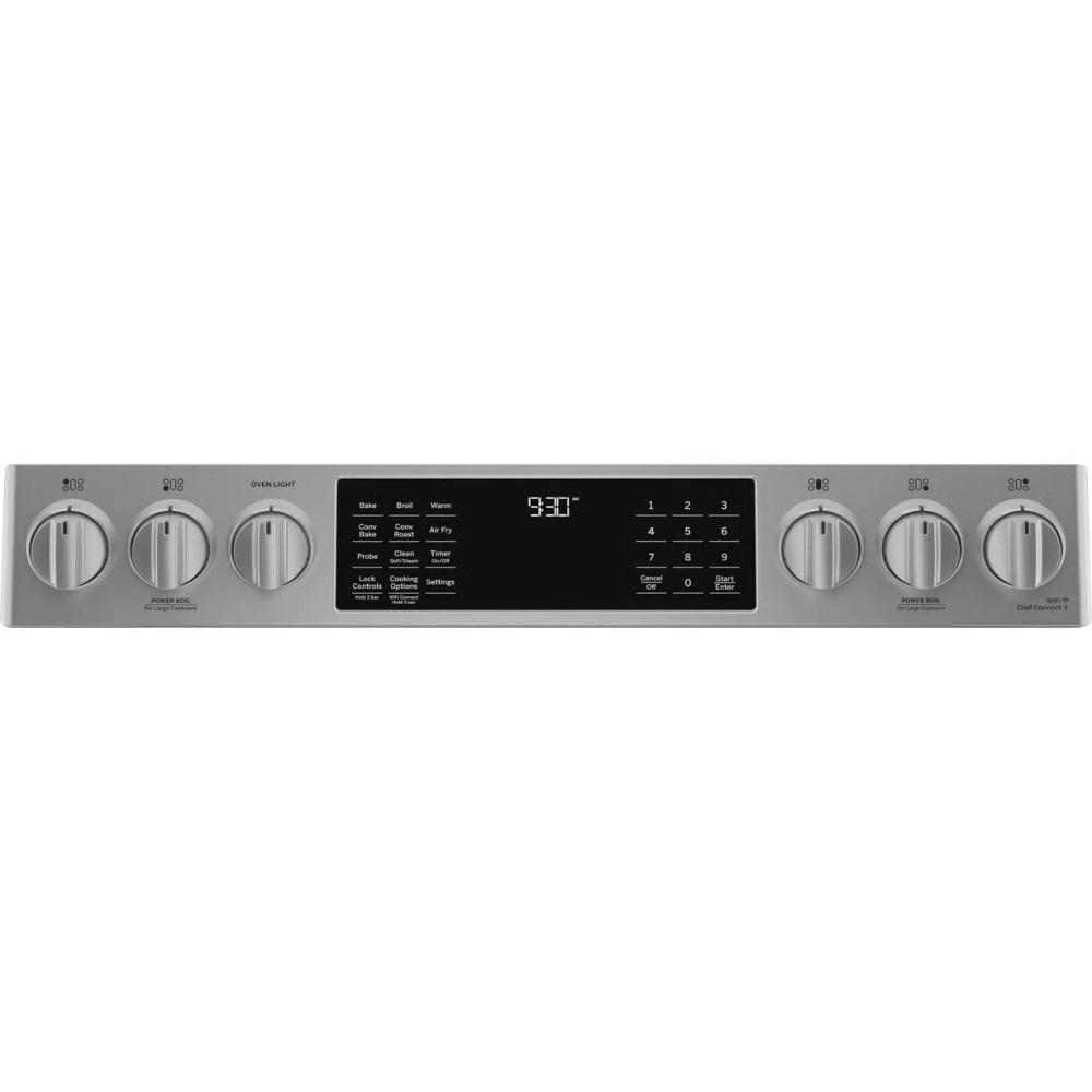 GE Profile 30-inch Slide-In Gas Range with Wi-Fi Connect PCGS930YPFS