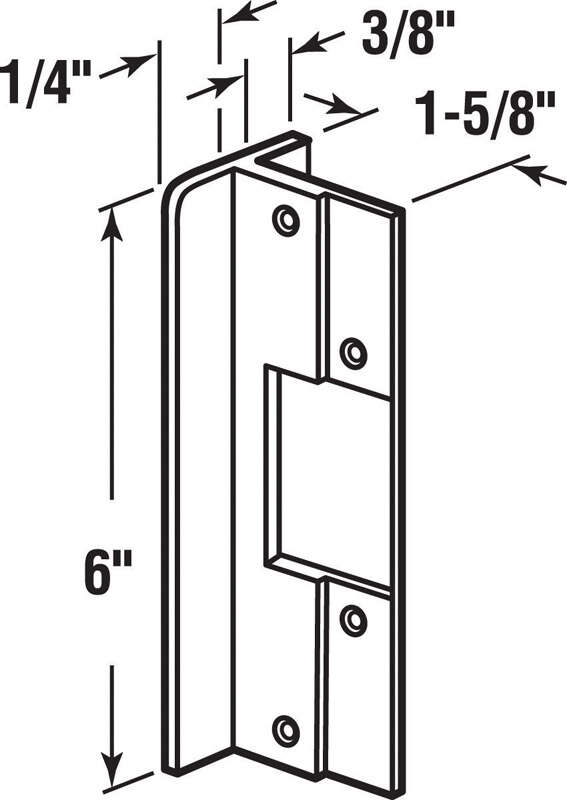 Prime-Line 8.438 in. H X 6 in. L Silver Extruded Aluminum Door Lock Guards