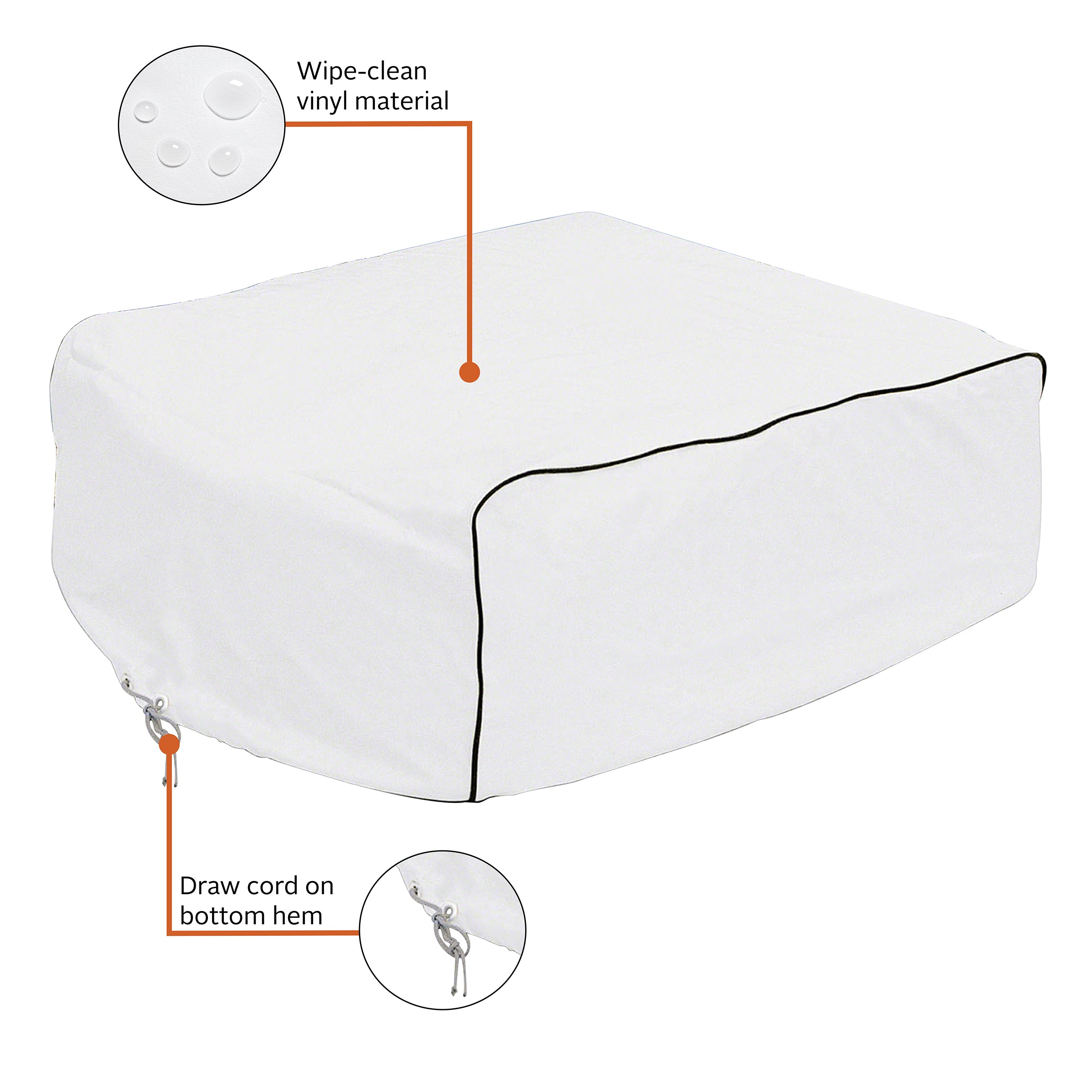 Classic Accessories OverDrive RV Air Conditioner Cover， Coleman Mach I， II， III， Mach 3 Plus， Mach 15， Roughneck and TSR， White