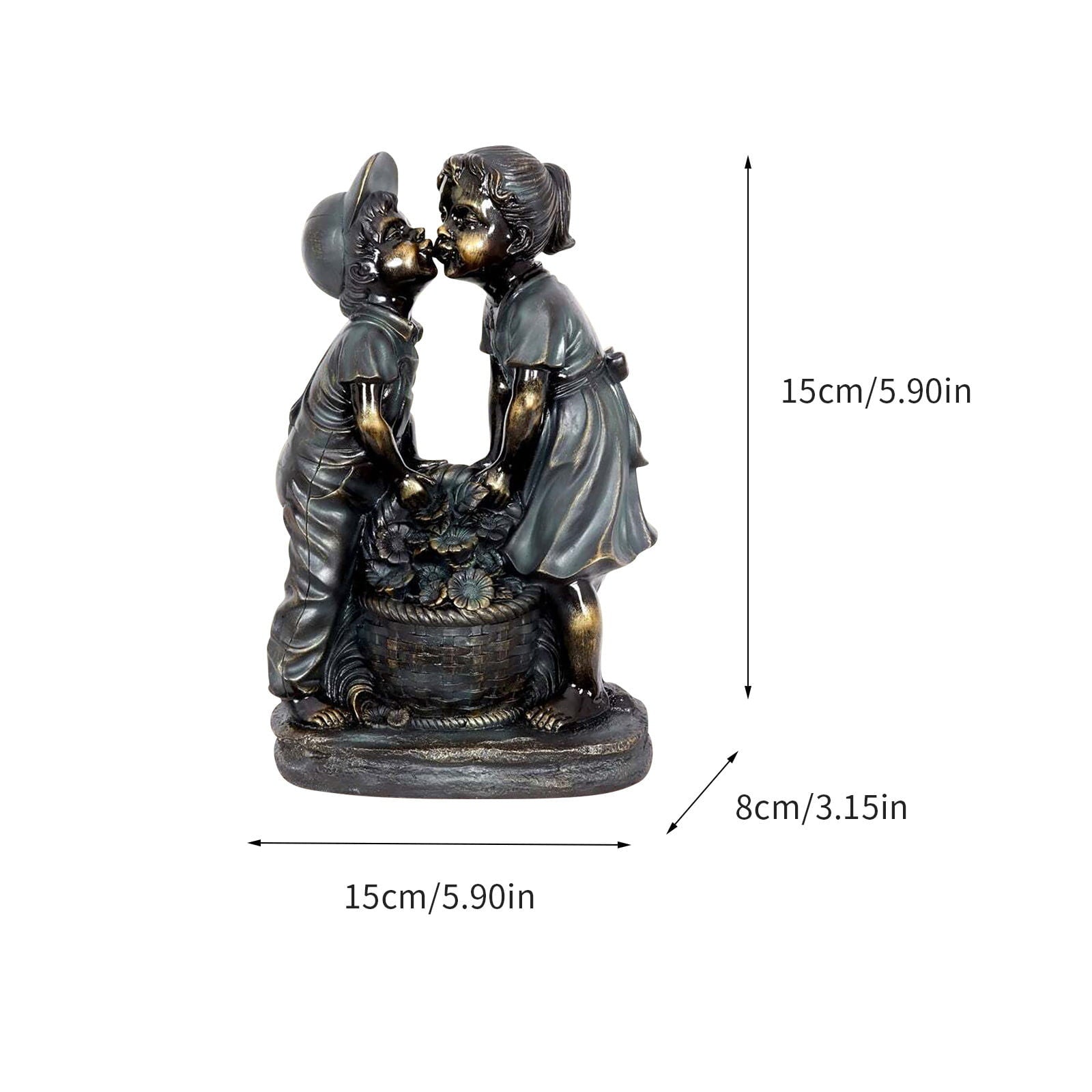 Bescita Boy & Girl Garden Statue A Kid With Fireflies Garden Statue-garden Decoration