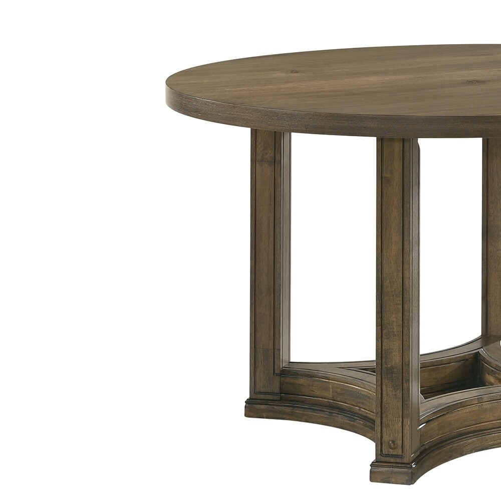 Parfield Round Dining Table in Walnut Finish   Walnut Finish