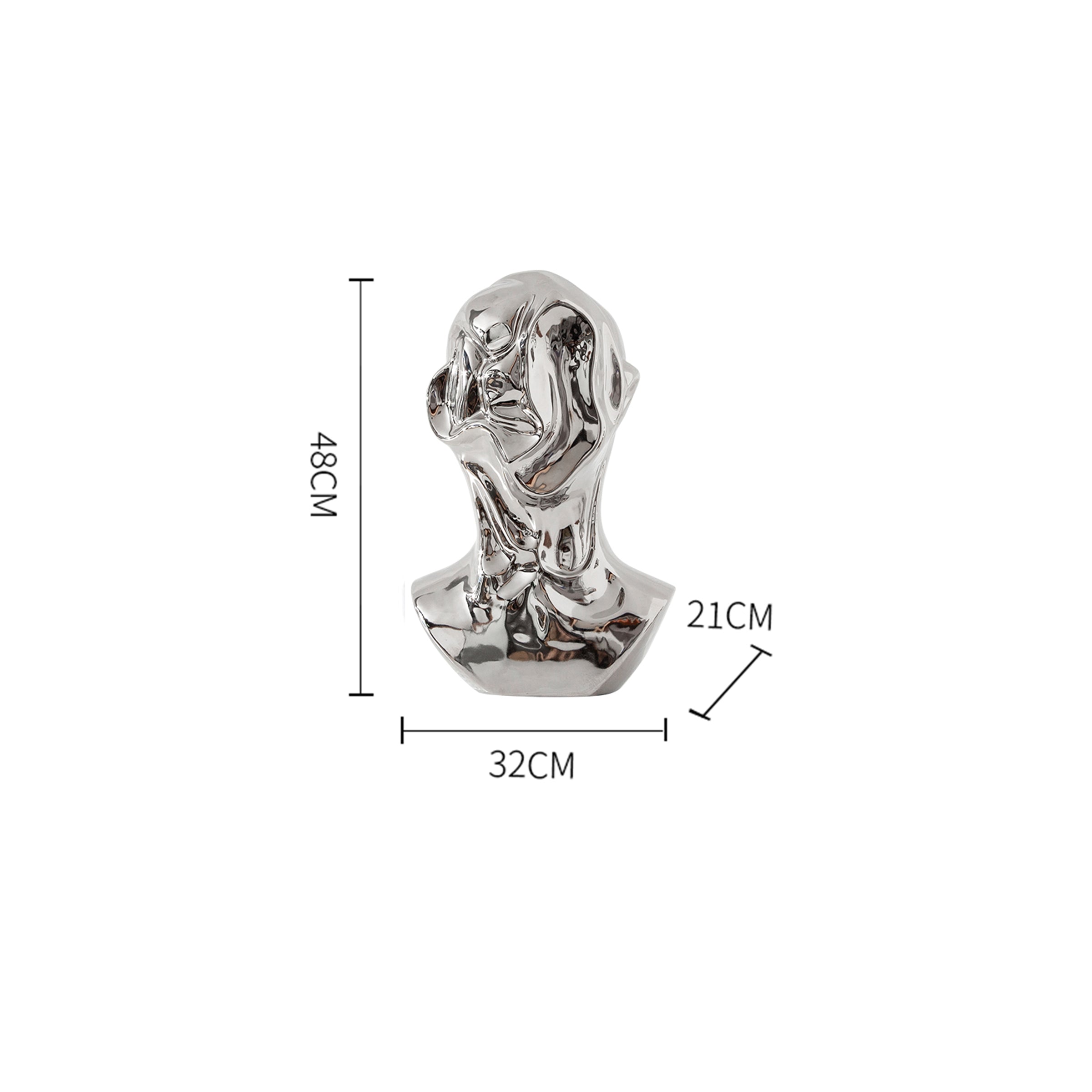 Silver Abstract Human Ornament-C Fa-D21069C