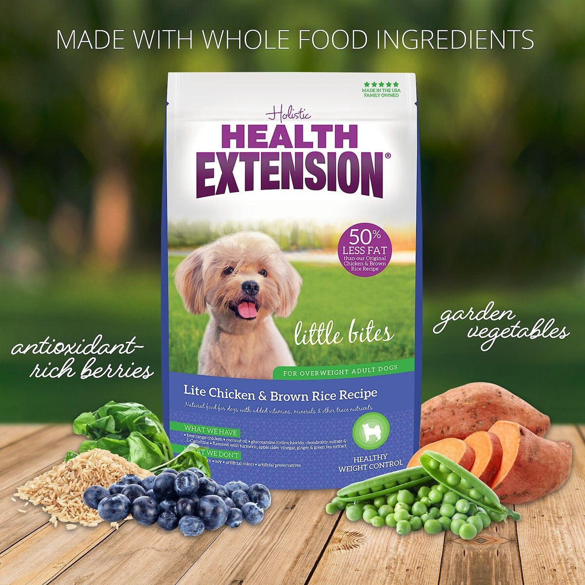 Health Extension Little Bites Lite Chicken and Brown Rice Recipe Dry Dog Food