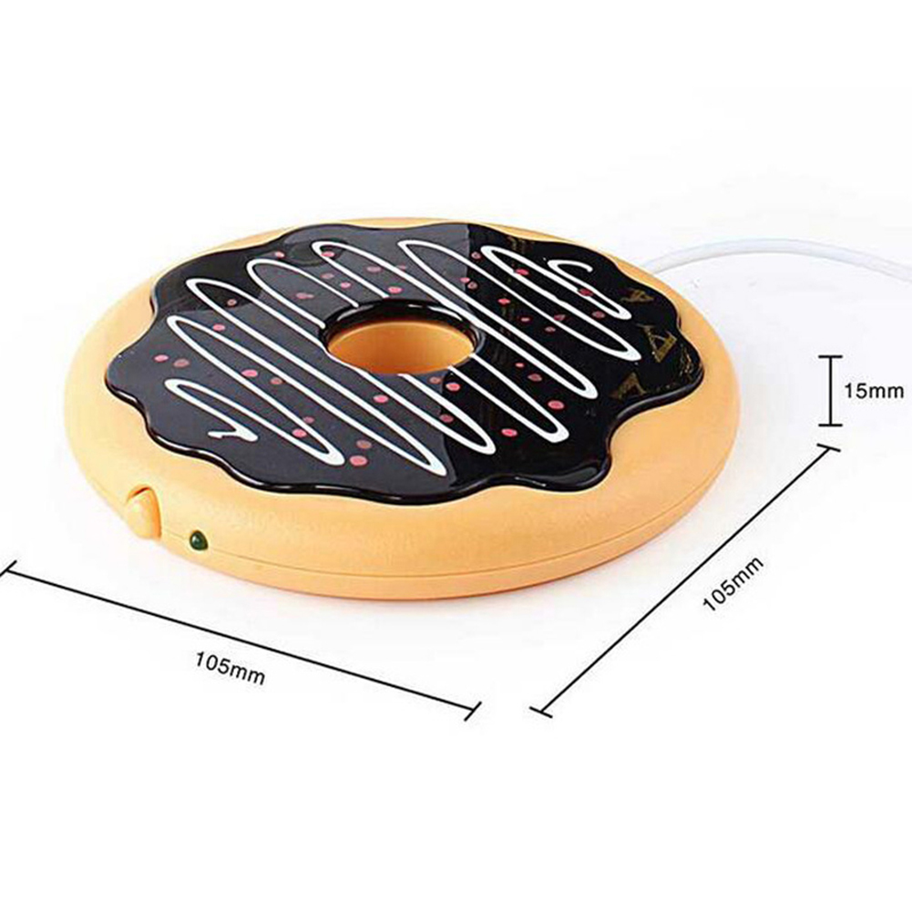 Decor Store Donut Home Office USB Cup Warmer Heater Coffee Milk Tea Beverage Heating Mug Pad