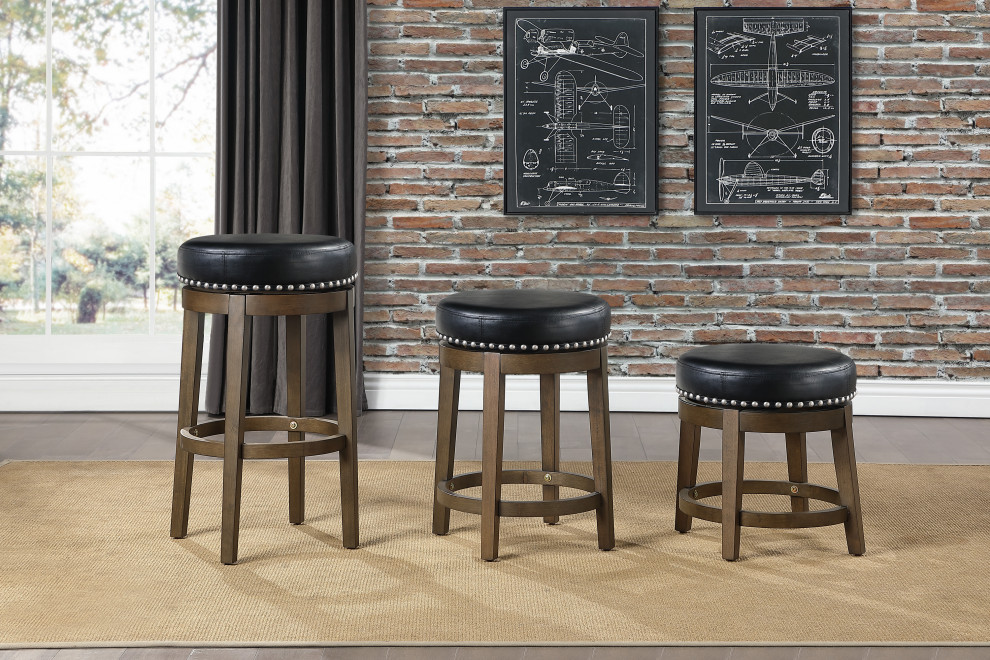 Josie Round Swivel Stool   Transitional   Footstools And Ottomans   by Lexicon Home  Houzz