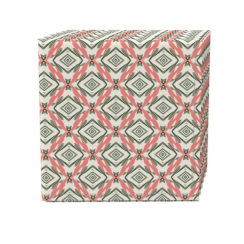 Napkin Set of 4， 100% Cotton， 20x20， Modern Geometric