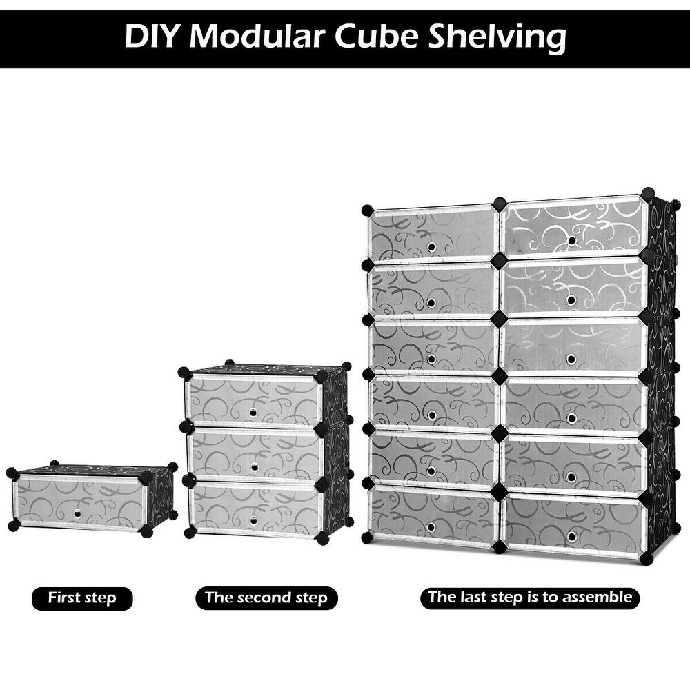 Costway 12 Cubic Portable Shoe Rack Shelf Cabinet Storage Closet