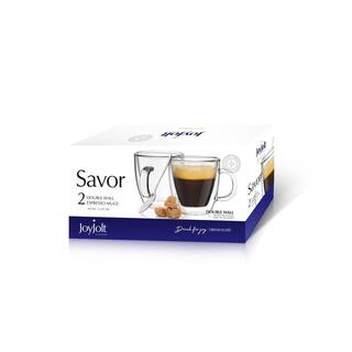 JoyJolt Savor 5.4 oz. Double Wall Espresso Glasses (Set of 4) MG20213