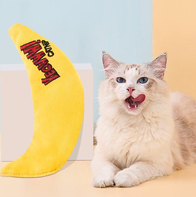 Miman Catnip Filled Cat Toys (interactive Cat Toys For Indoor Cats， Kitten Toy， Cat Chew Toy and Catnip Toys For Cats) Great For Cats Banana