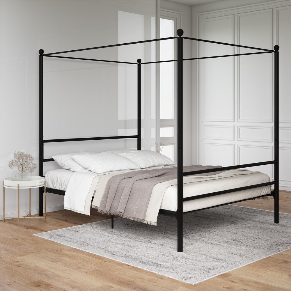 Avenue Greene Knox Four Post Metal Canopy Bed