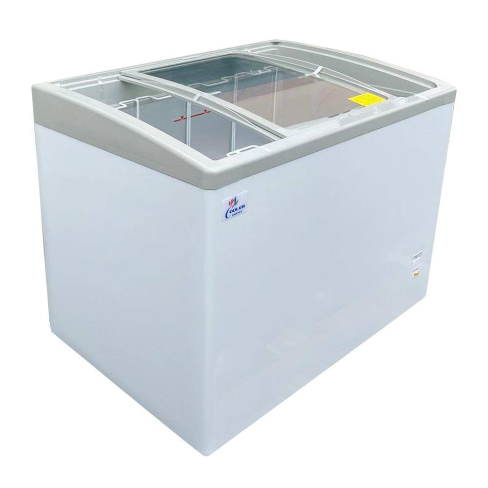 Cooler Depot 31 in. W 7 cu.ft. Manual Defrost Commercial Lap Glass Top Display Chest Freezer in White DXXSD251S