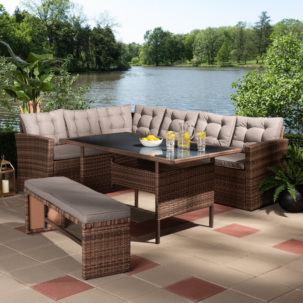 Angela Modern and Contemporary 4 Piece Outdoor Patio Set