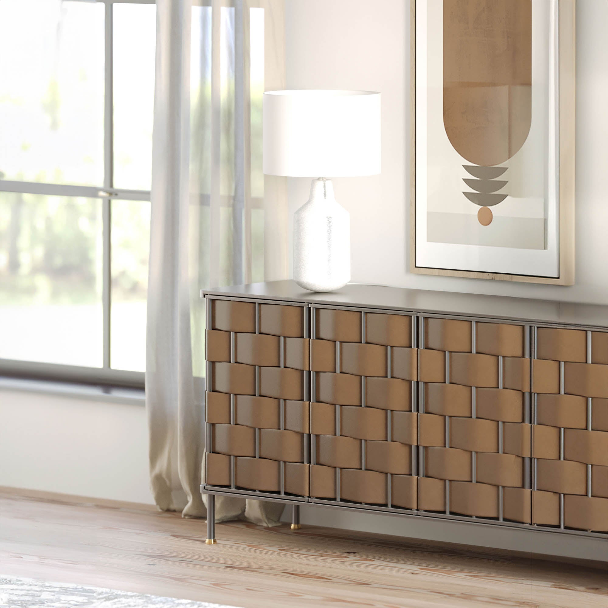 Bishop Sideboard - Brown Leather