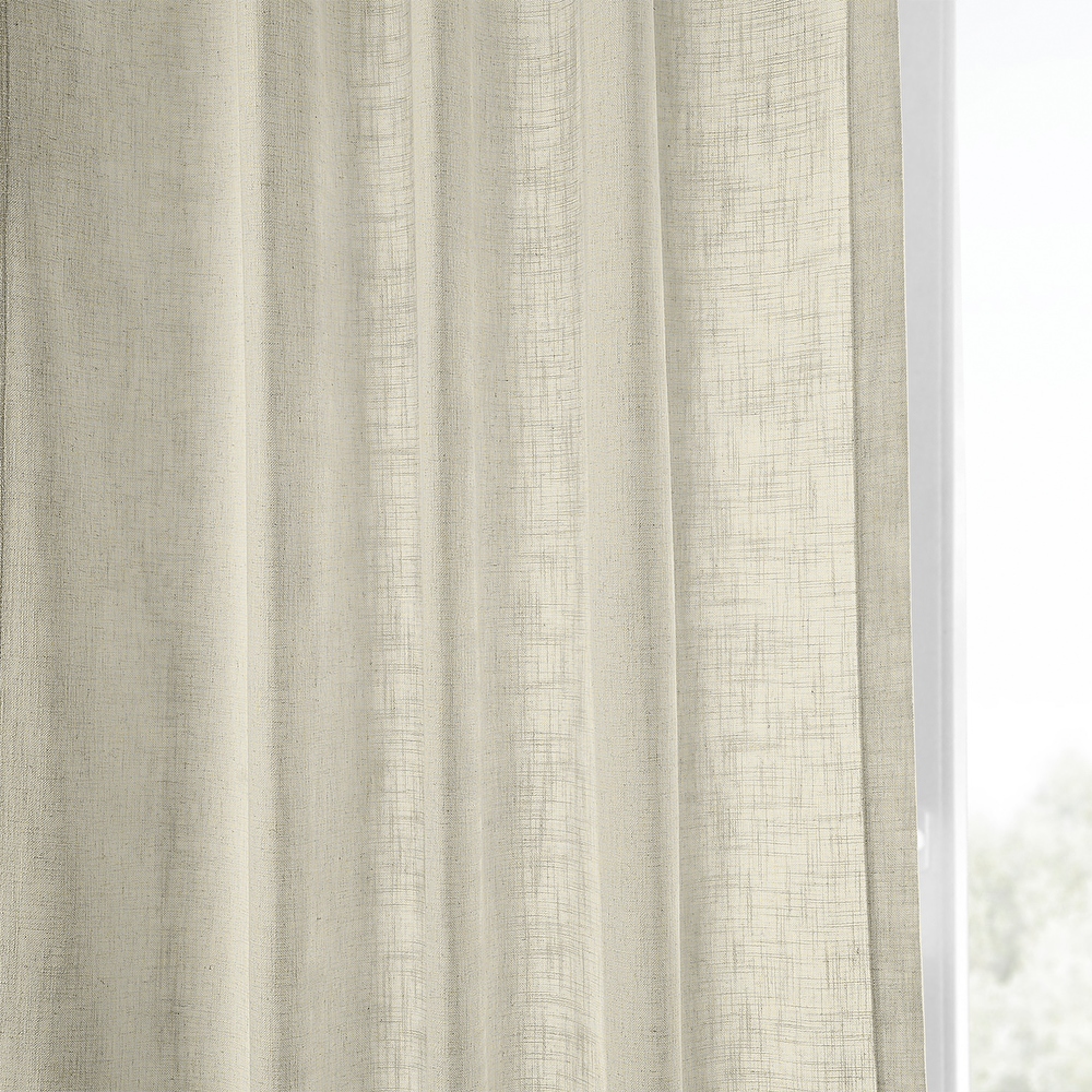 Exclusive Fabrics Heavy Faux Linen Curtain (1 Panel)