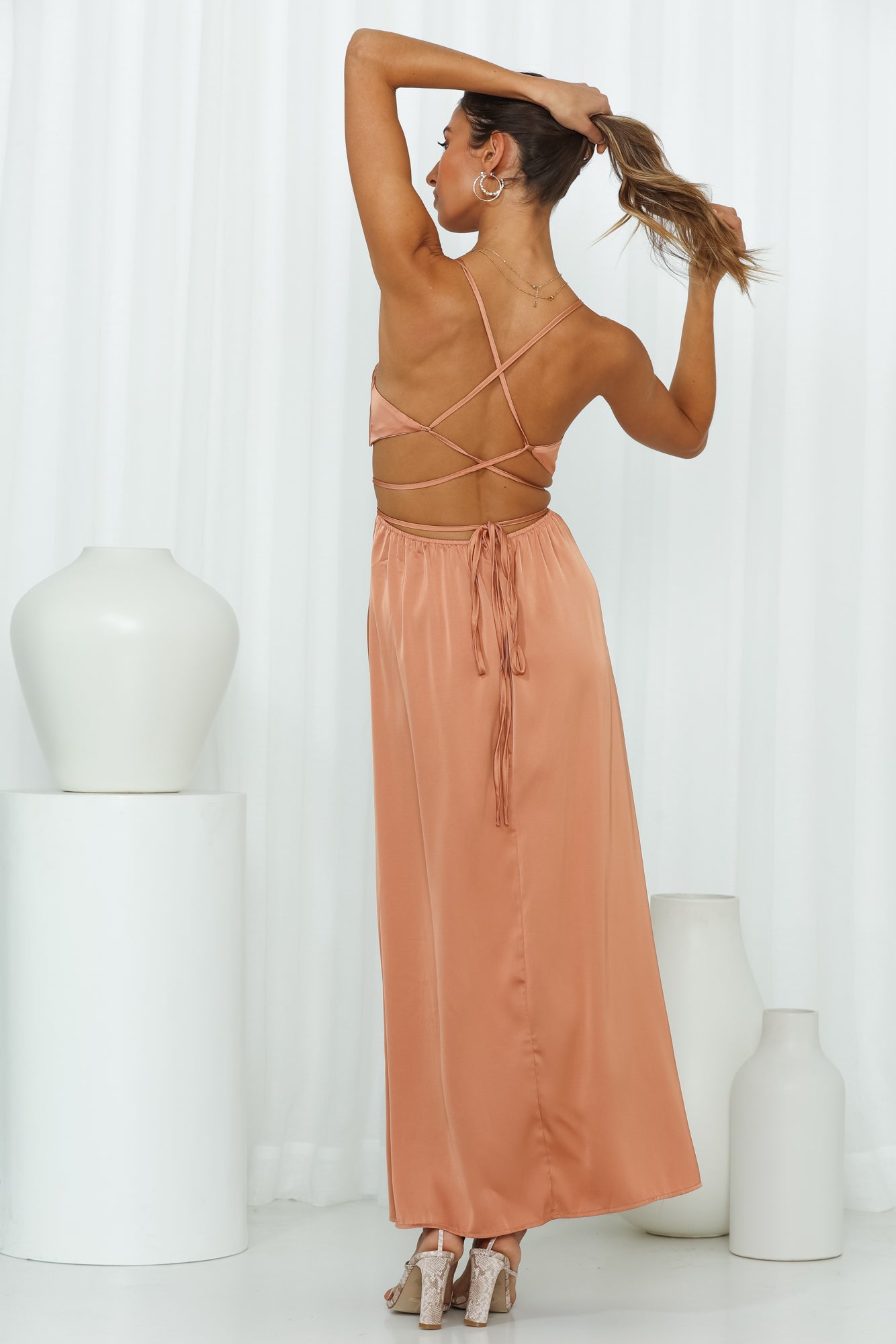 Reveal Your Mind Midi Dress Brown