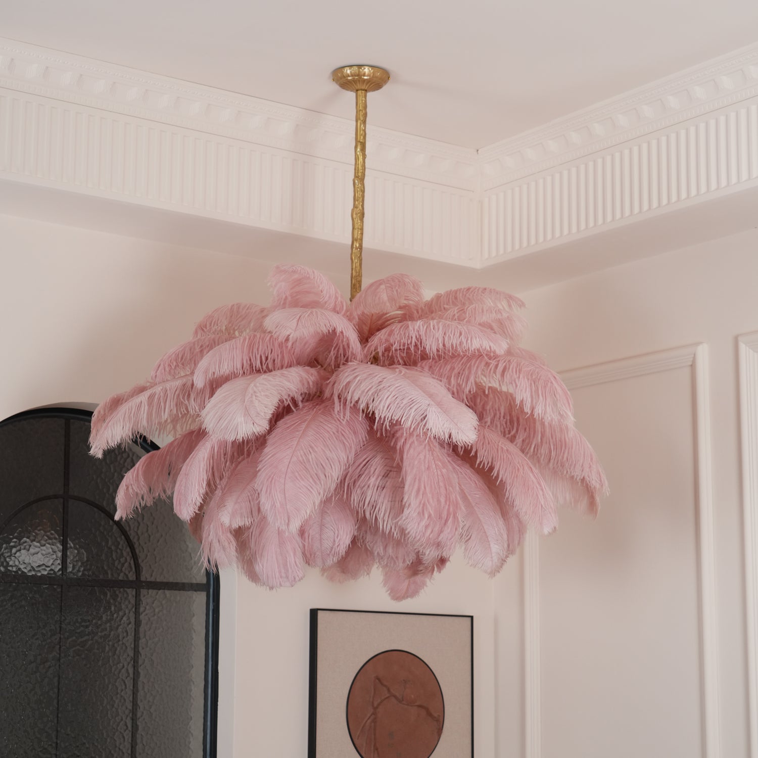 Ostrich Feather Chandelier