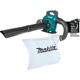 Makita 120 MPH 473 CFM 18V X2 (36V) LXT Lithium-Ion Brushless Cordless Leaf Blower with Vacuum Attachment Kit (Tool-Only) XBU04ZV