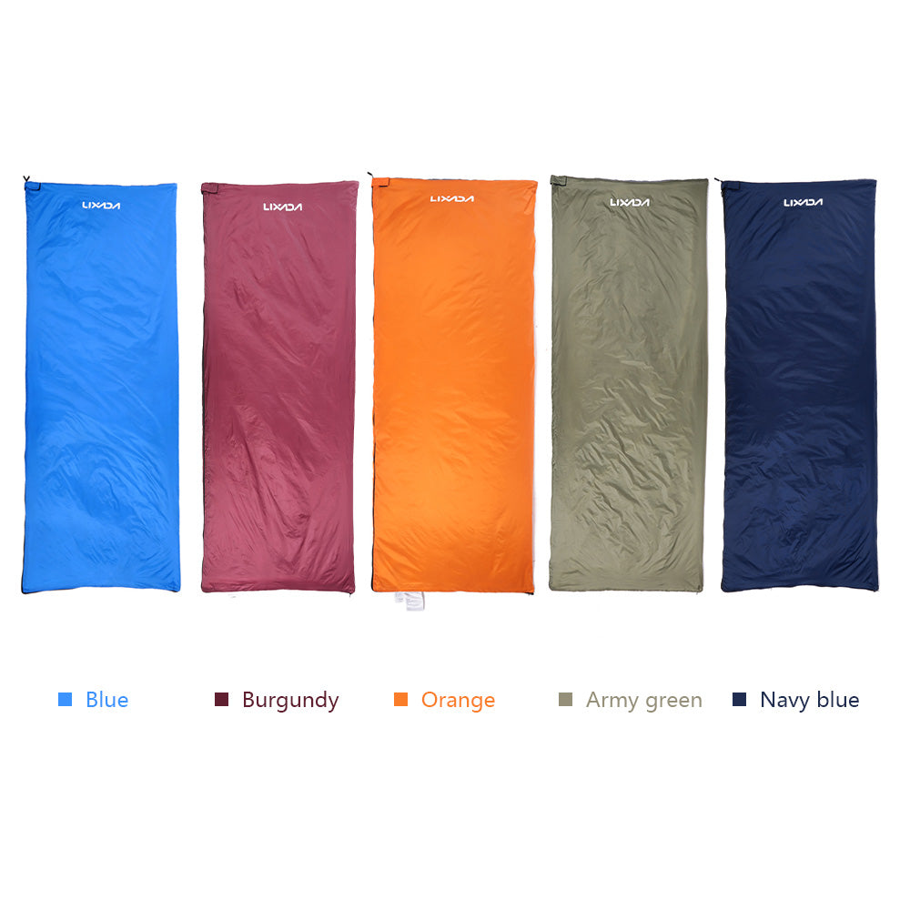 Lixada 190 * 75cm Outdoor Envelope Sleeping Bag Camping Travel Hiking Multifunction Ultra-light 680g