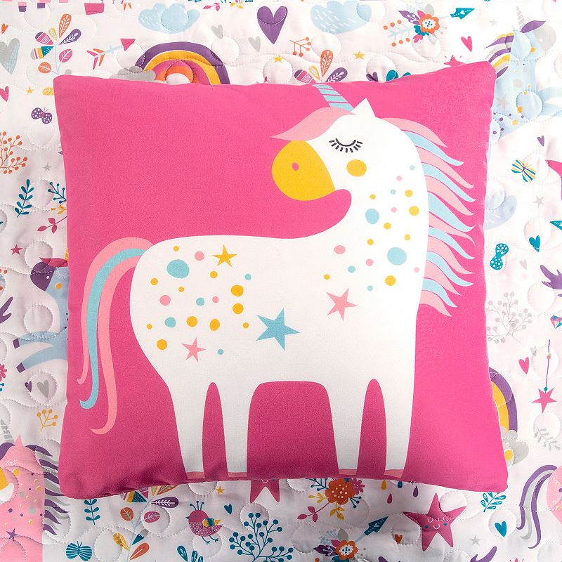 Lush Decor Unicorn Heart Quilt Set