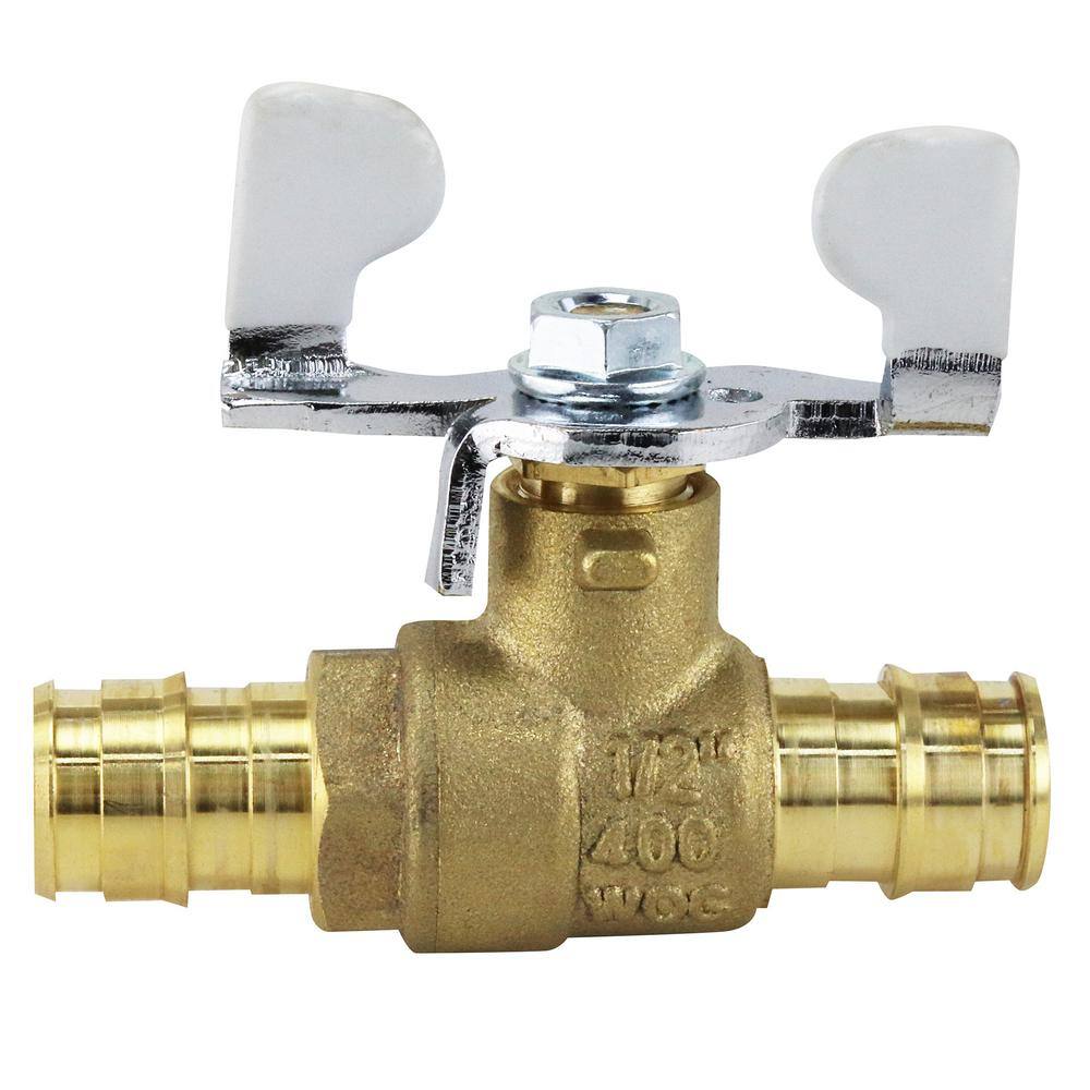 Apollo 12 in. Brass PEX-A Barb Ball Valve with Tee Handle EPXV12T