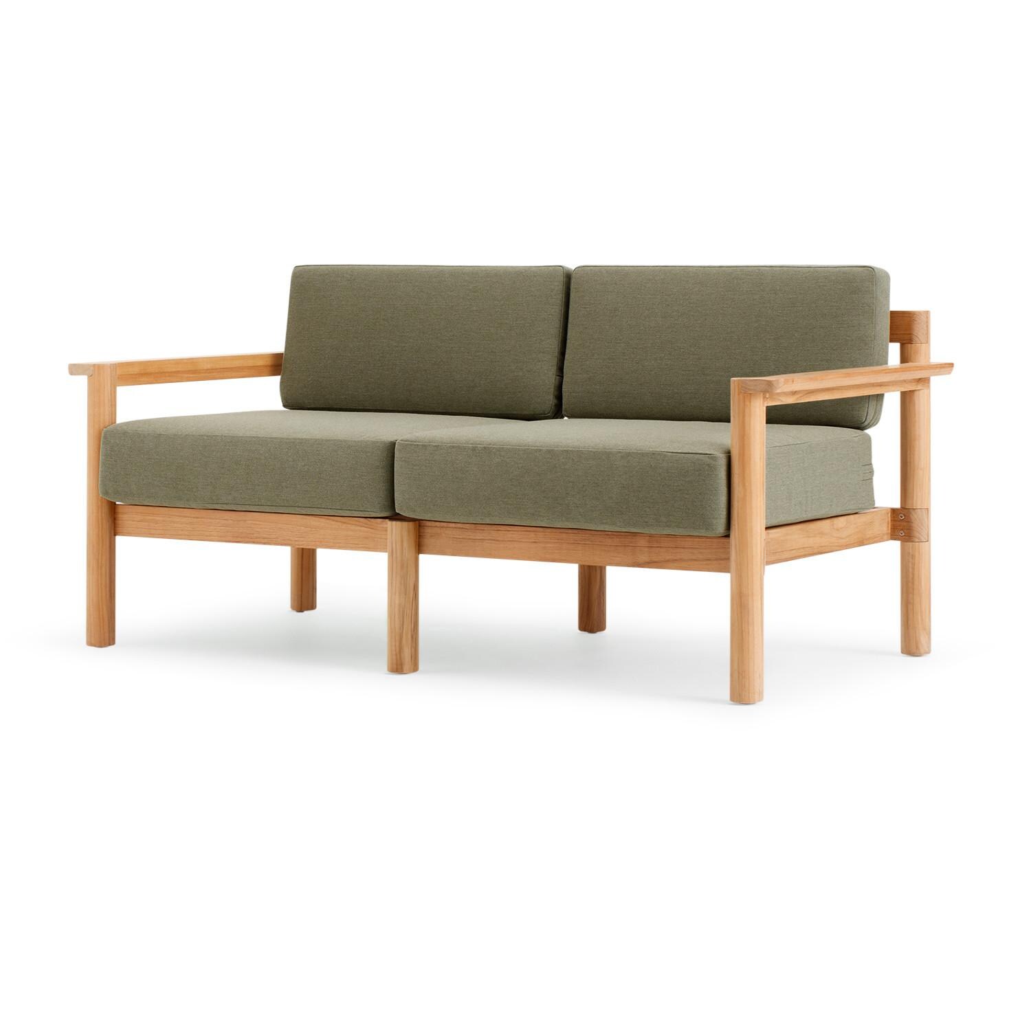 Neighbor Loveseat W/ Teak Arms