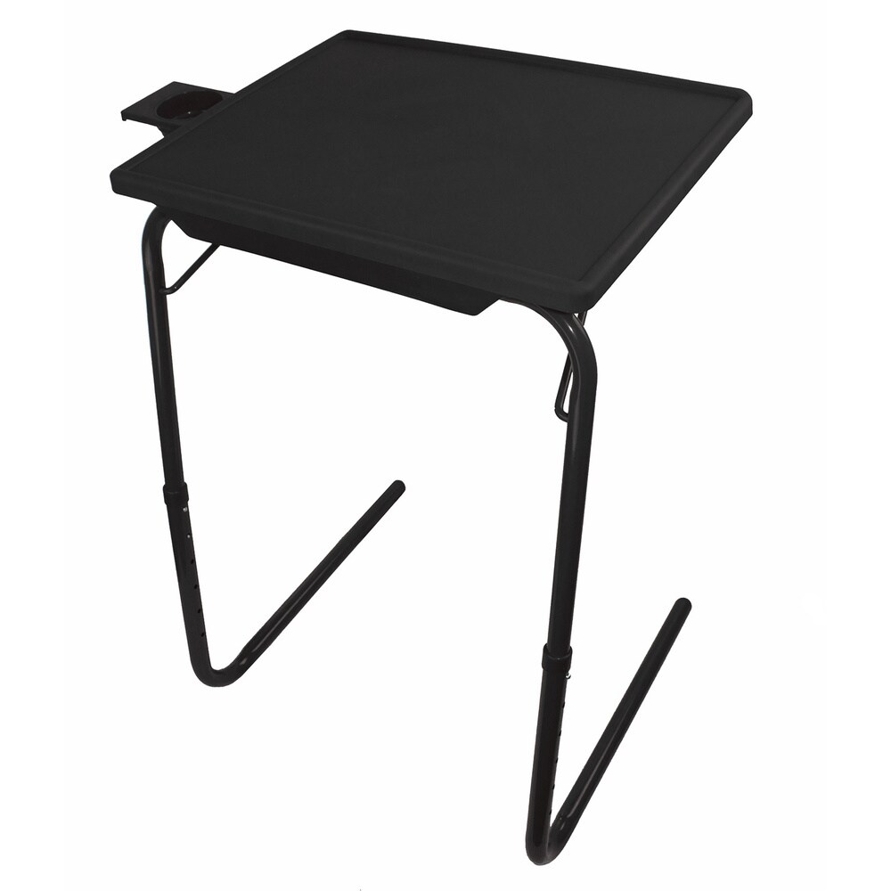 Portable Foldable TV Tray Table   Laptop  Eating Stand W/Adjustable Tray   Sliding Adjustable Cup Holder   As Seen on TV