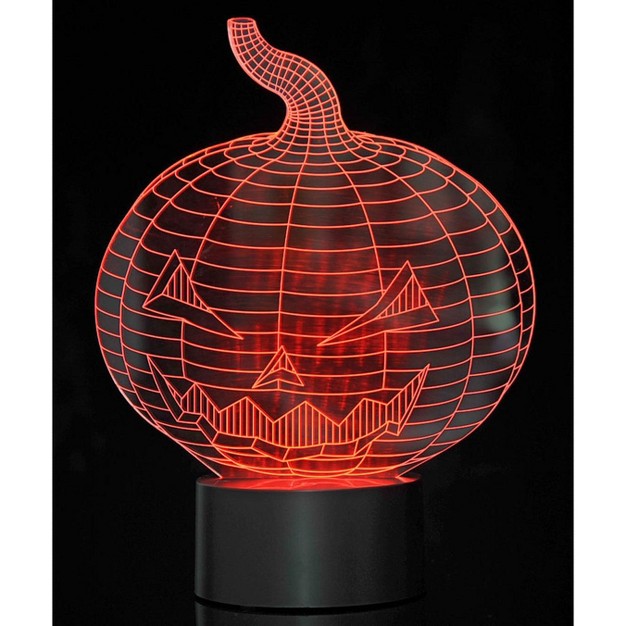 Link 3d Pumpkin Laser Cut Precision Multi Colored Led Night Light Lamp Great For Bedrooms Dorms Dens Offices And More