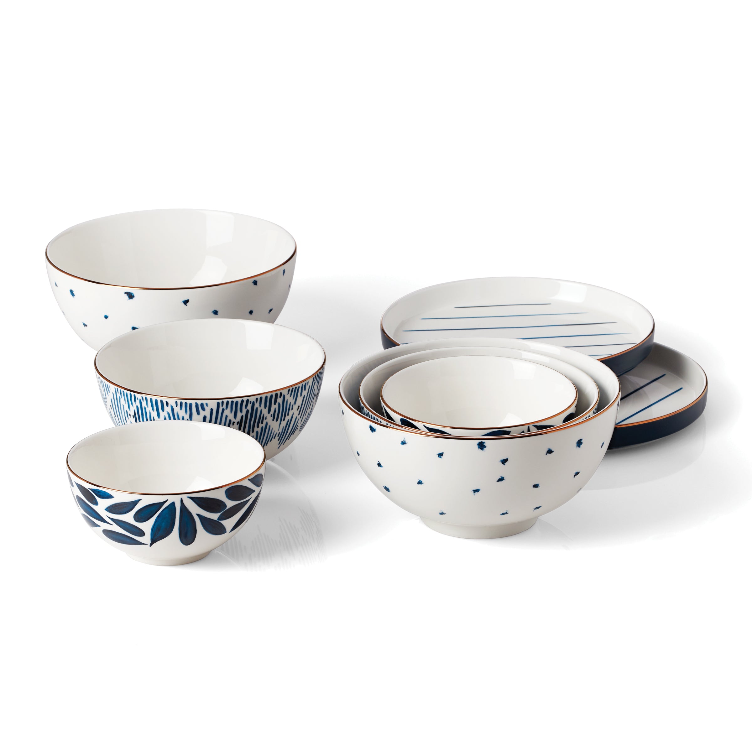 Blue Bay Luna 8-Piece Nesting Dinnerware Set