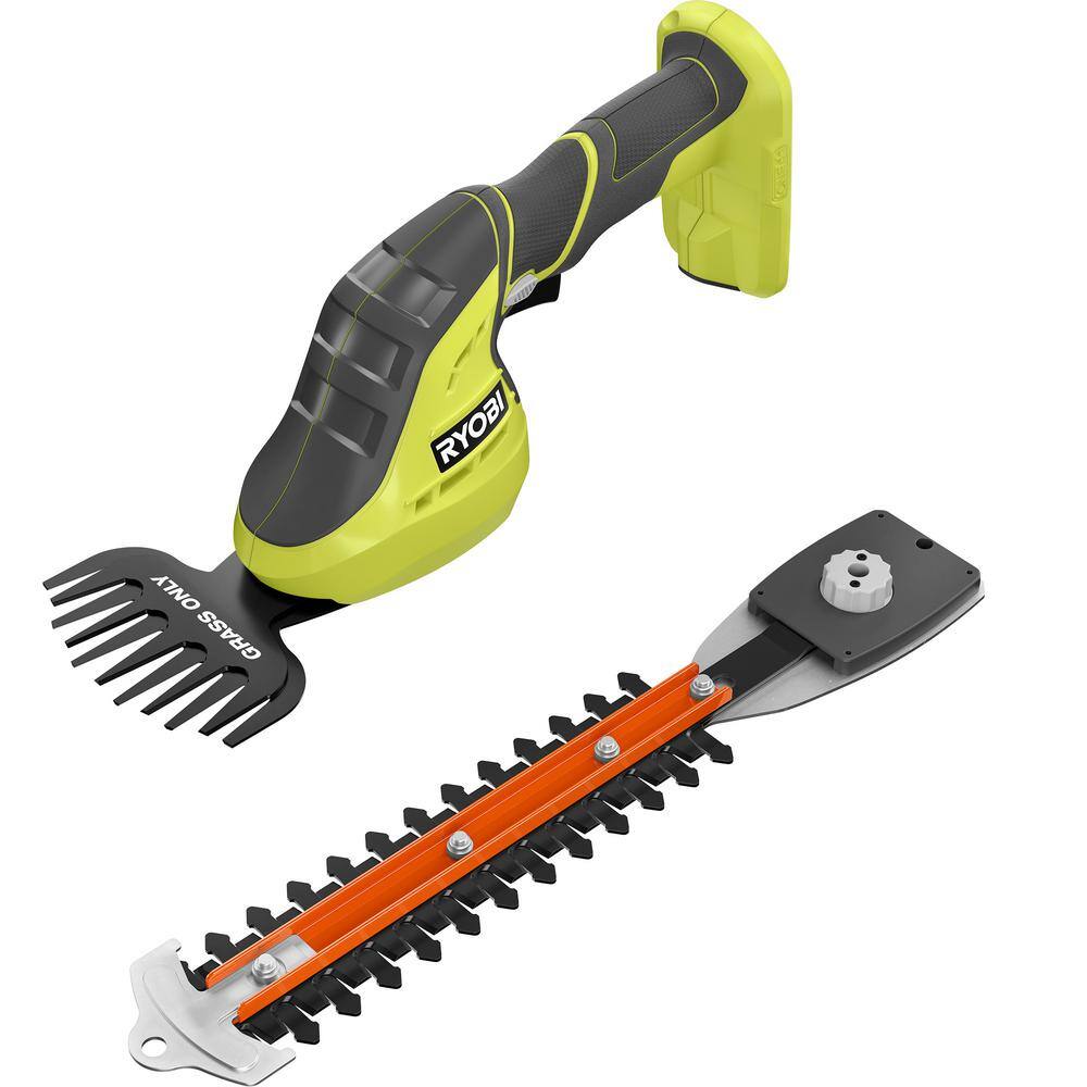 RYOBI ONE+ 18V Cordless Grass Shear and Shrubber Trimmer (Tool Only) P2908BTL