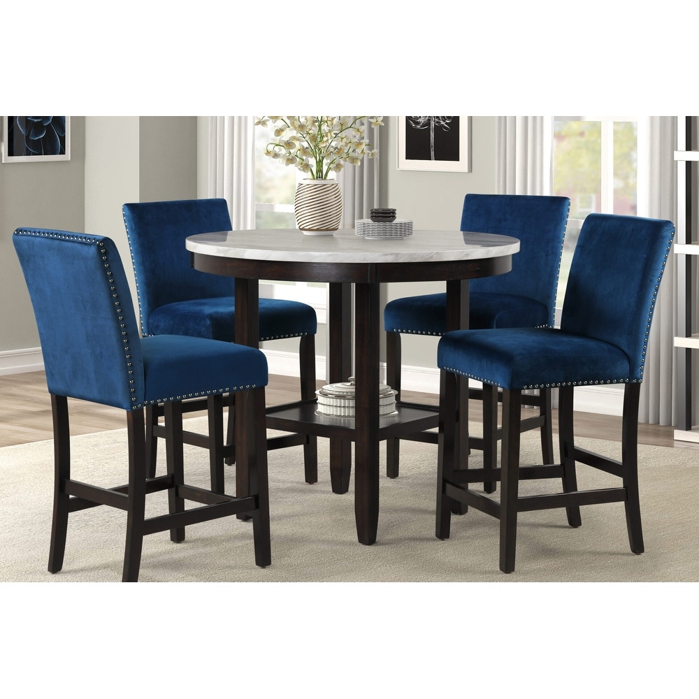 New Classic Furniture Reginald 5 Piece Round Counter Set