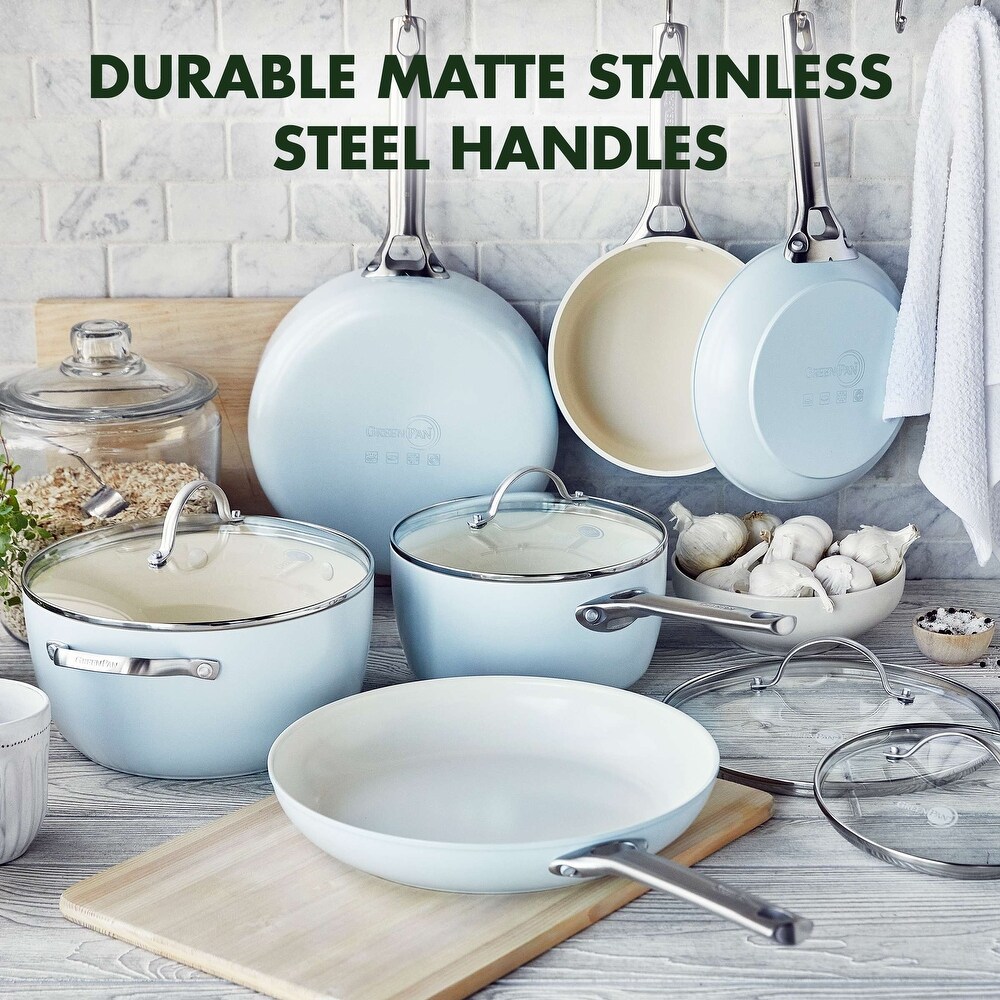 GreenPan Padova 10 piece Light blue Ceramic Non stick Cookware Set