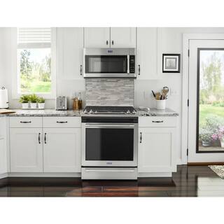 Maytag 5.8 cu. ft. Slide-In Gas Range with True Convection in Fingerprint Resistant Stainless Steel MGS8800FZ