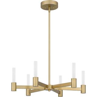 Hampton Bay Bellingham 35-Watt 6-Light Gold Integrated LED Chandelier HD7972A