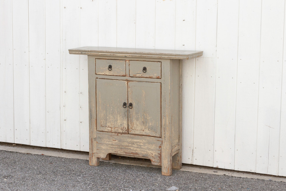 Painted Farmhouse Style Small Cabinet   Asian   Accent Chests And Cabinets   by De cor  Houzz