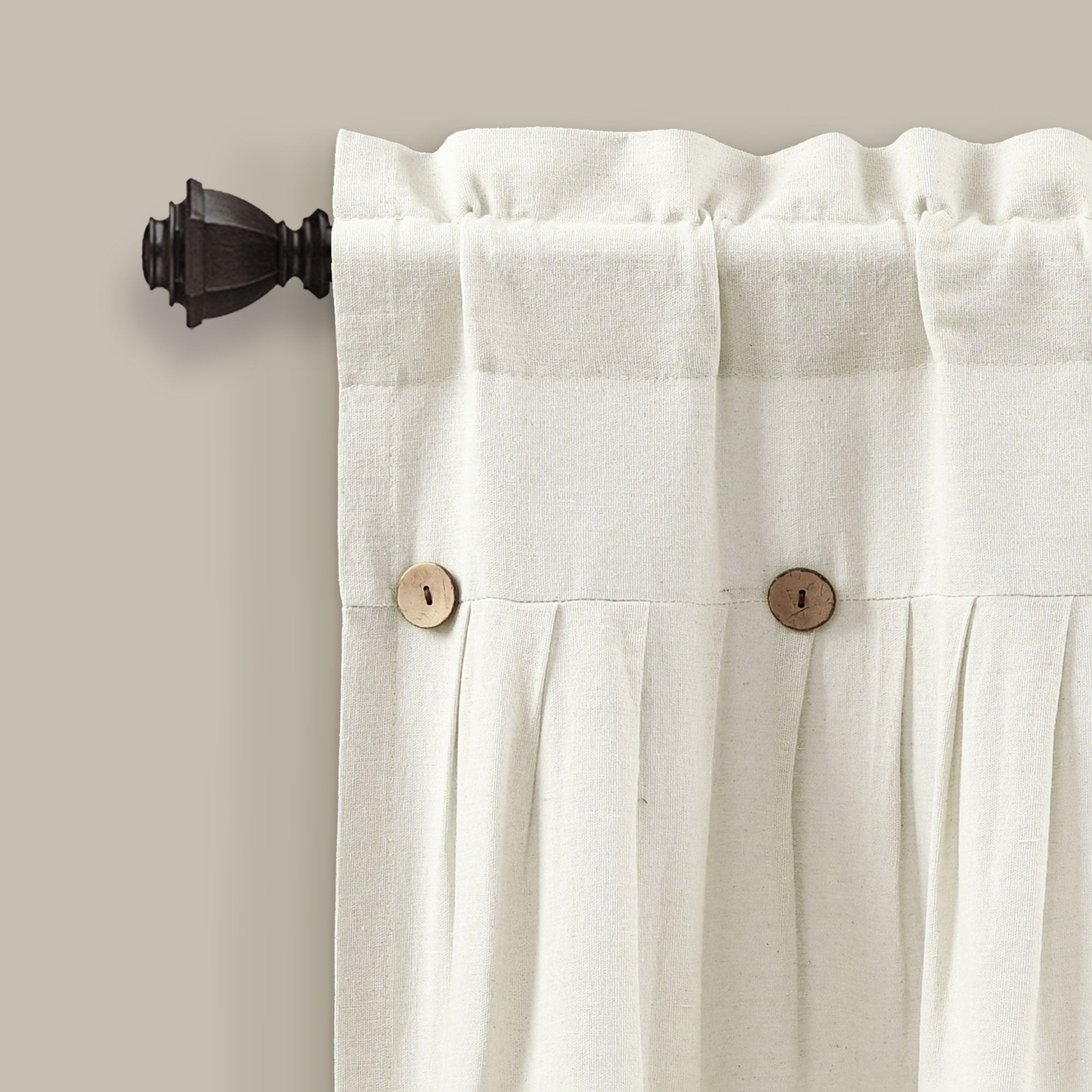 Linen Button Valance