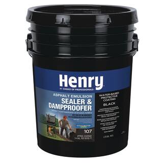 Henry 107 Asphalt Emulsion Sealer and Damp proofer Roof Coating 4.75 gal. HE107571