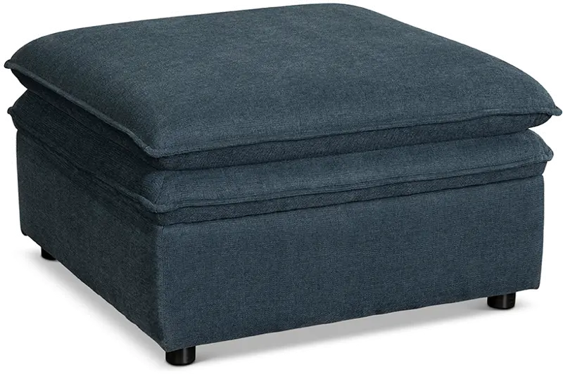 Biggie Contemporary Eclipse Navy Blue Ottoman