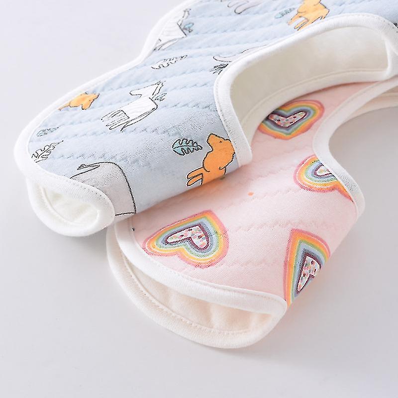 3pcs Baby Petal Bibs 360-degree Rotating Multicolor Cotton