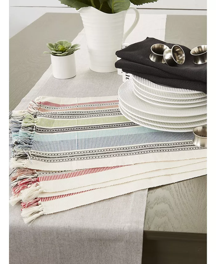 Design Imports Design Import Mediterranean Stripe Placemat Set of 6