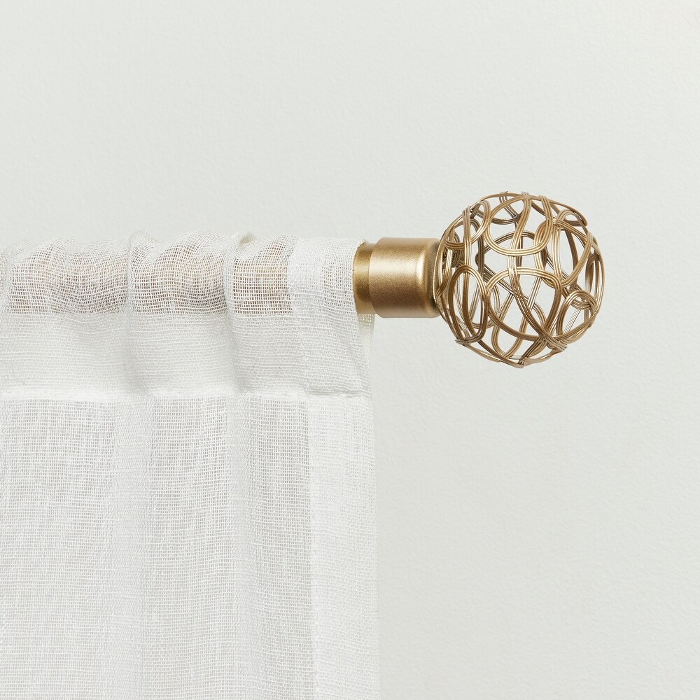 ATI Home Curtains Catherine Curtain Rod and Finial Set