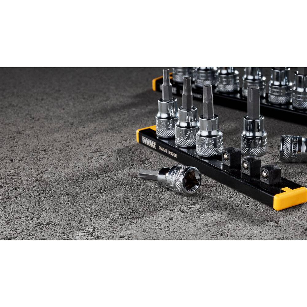 DW 38 in. Drive SAE and Metric Hex Socket Set (12-Piece) DWMT17002