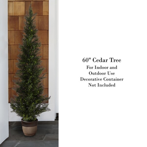 5Foot Potted Artificial Cedar Topiary Trees