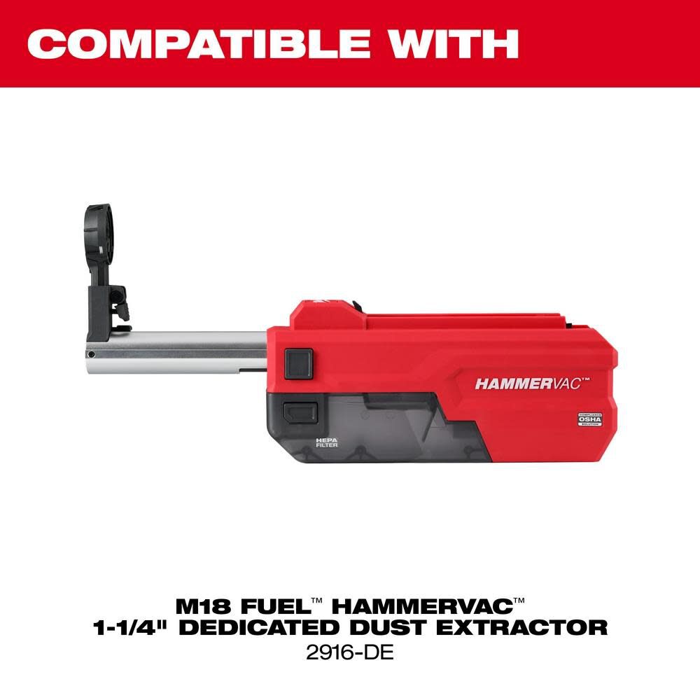 Milwaukee M18 FUEL 1 1/4 SDS Plus D Handle Rotary Hammer Kit with ONE KEY 2916-22 from Milwaukee