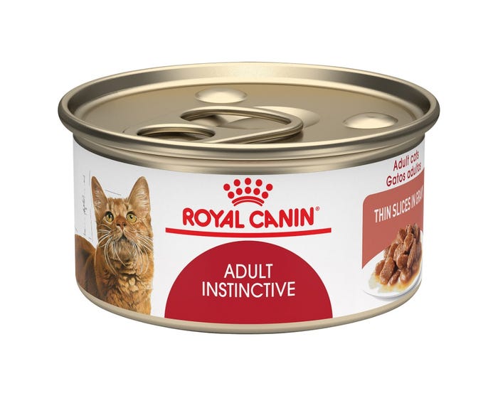 Royal Canin Adult Instinctive Thin Slices in Gravy Soft Cat Food， 3oz. Can