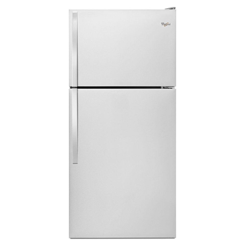 Whirlpool 18.2 cu. ft. Top Freezer Refrigerator in Monochromatic Stainless Steel WRT318FZDM