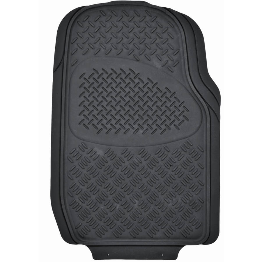 BDK Super Duty Rubber Floor Mats for Car SUV and Van 3 Rows with Cargo Mat， All Weather， Heavy Duty， 3 Colors