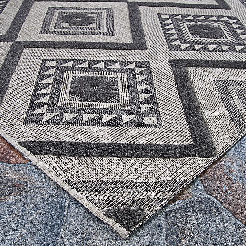 Couristan Veranda Boho Light Gray-Anthracite Indoor/Outdoor Area Rug