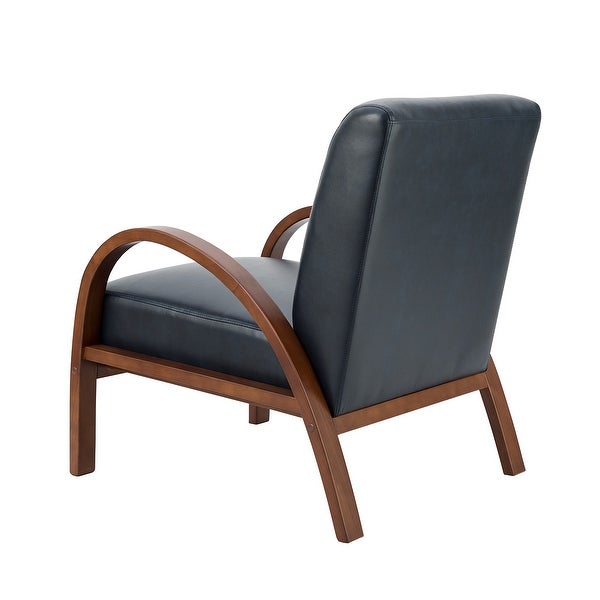 Panope Contemporary Leather Armchair with Button-tufted Back by HULALA HOME