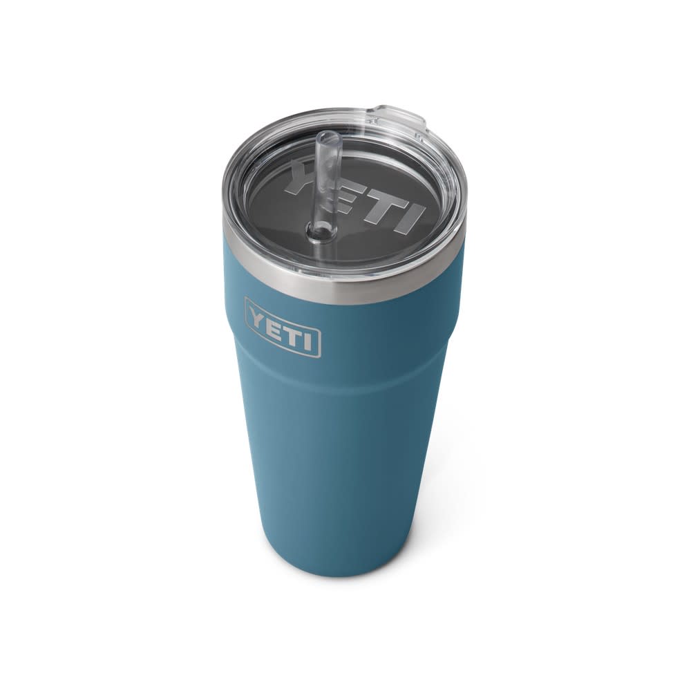 Yeti Rambler 26oz Stackable Cup with Straw Lid Nordic Blue