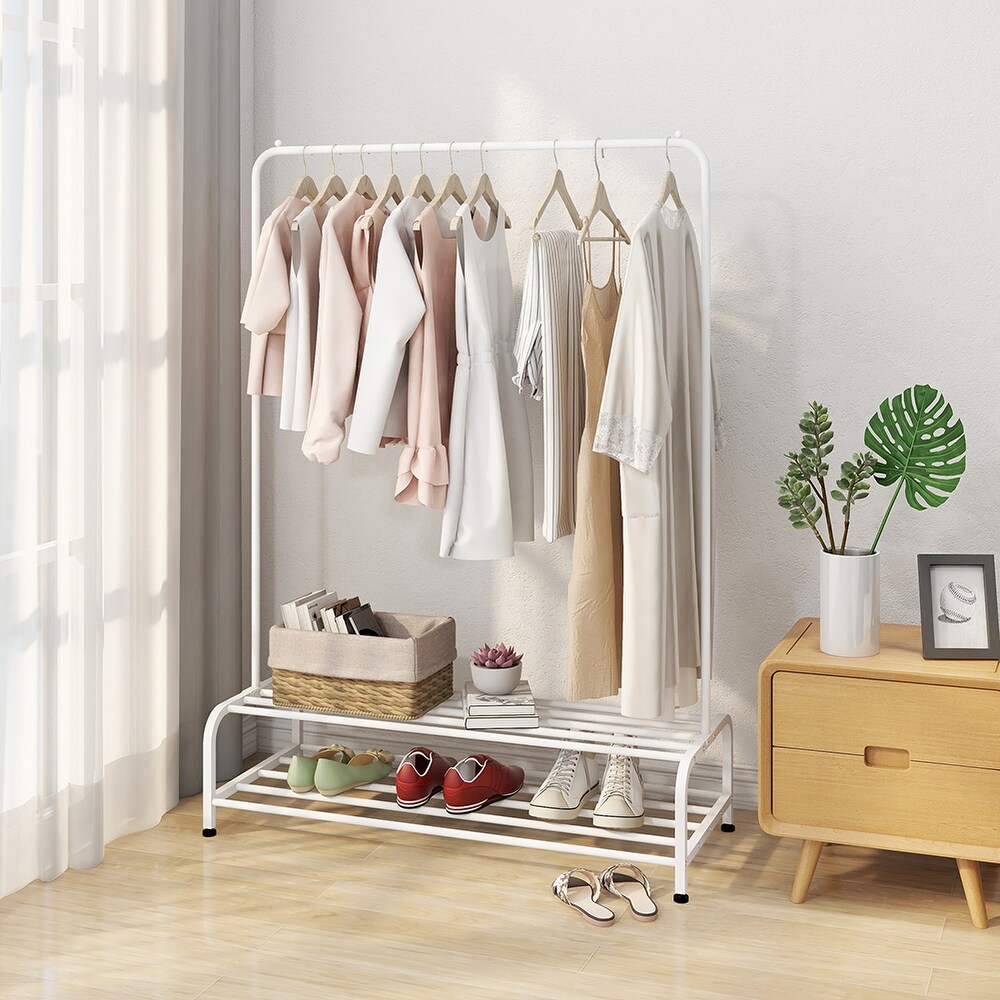 Metal Cloth Hanger Rack Stand Clothes Drying Rack for Hanging Clothes